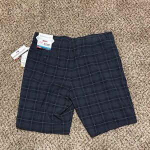 Grand Slam Men's Dark Blue Plaid Shorts